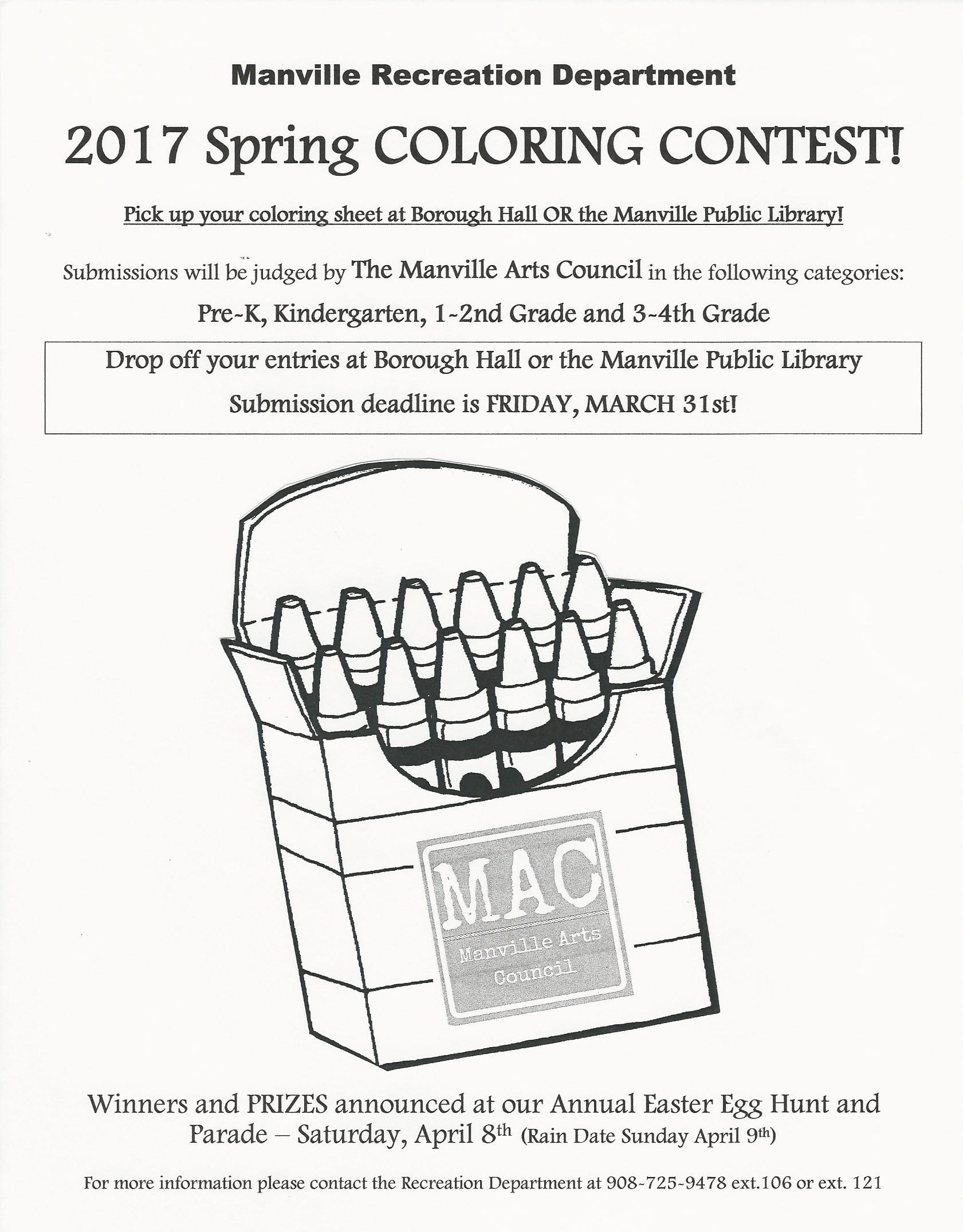 coloring contest flyer