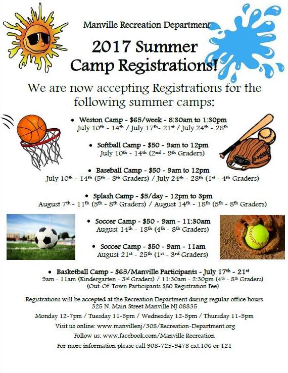 2017 Summer Camp Registrations flyer Rev3