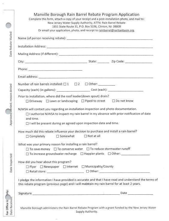 Sustainable Manville Rain Barrel Rebate Program