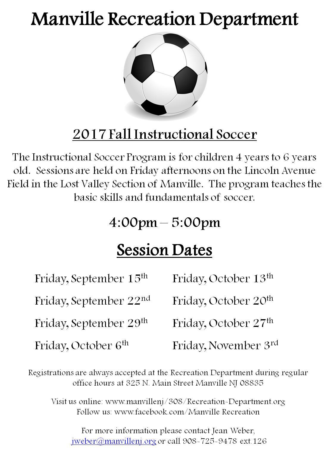2017 Fall Instructional Soccer