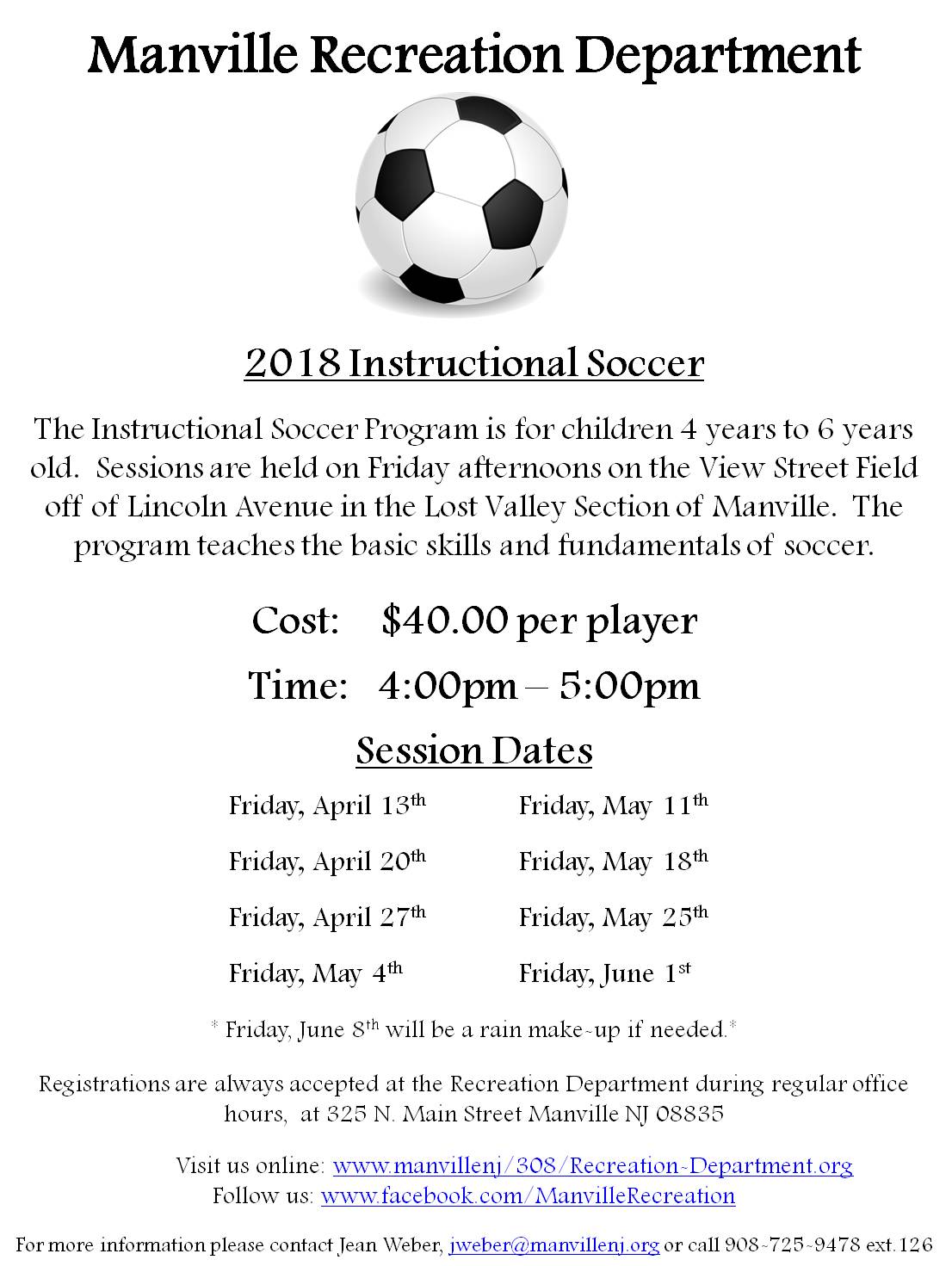 2018 Spring Instructional Soccer
