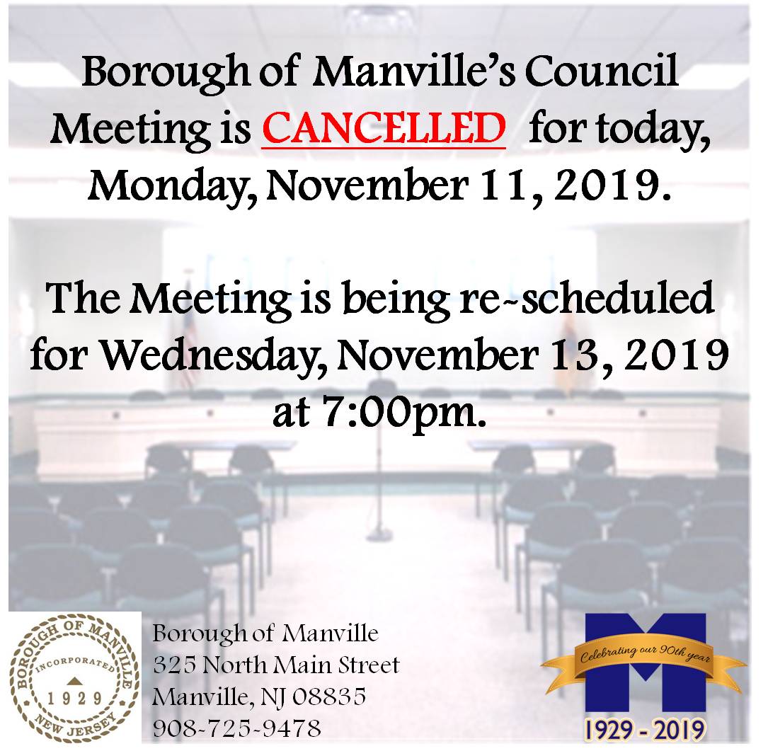 Council Meeting Cancellation