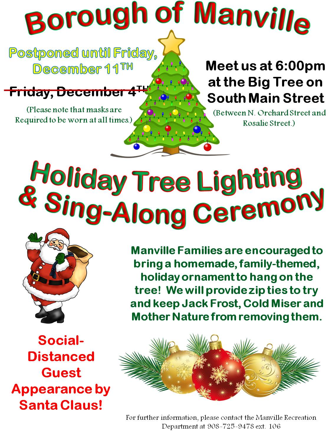 2020 Tree Lighting - Postponed
