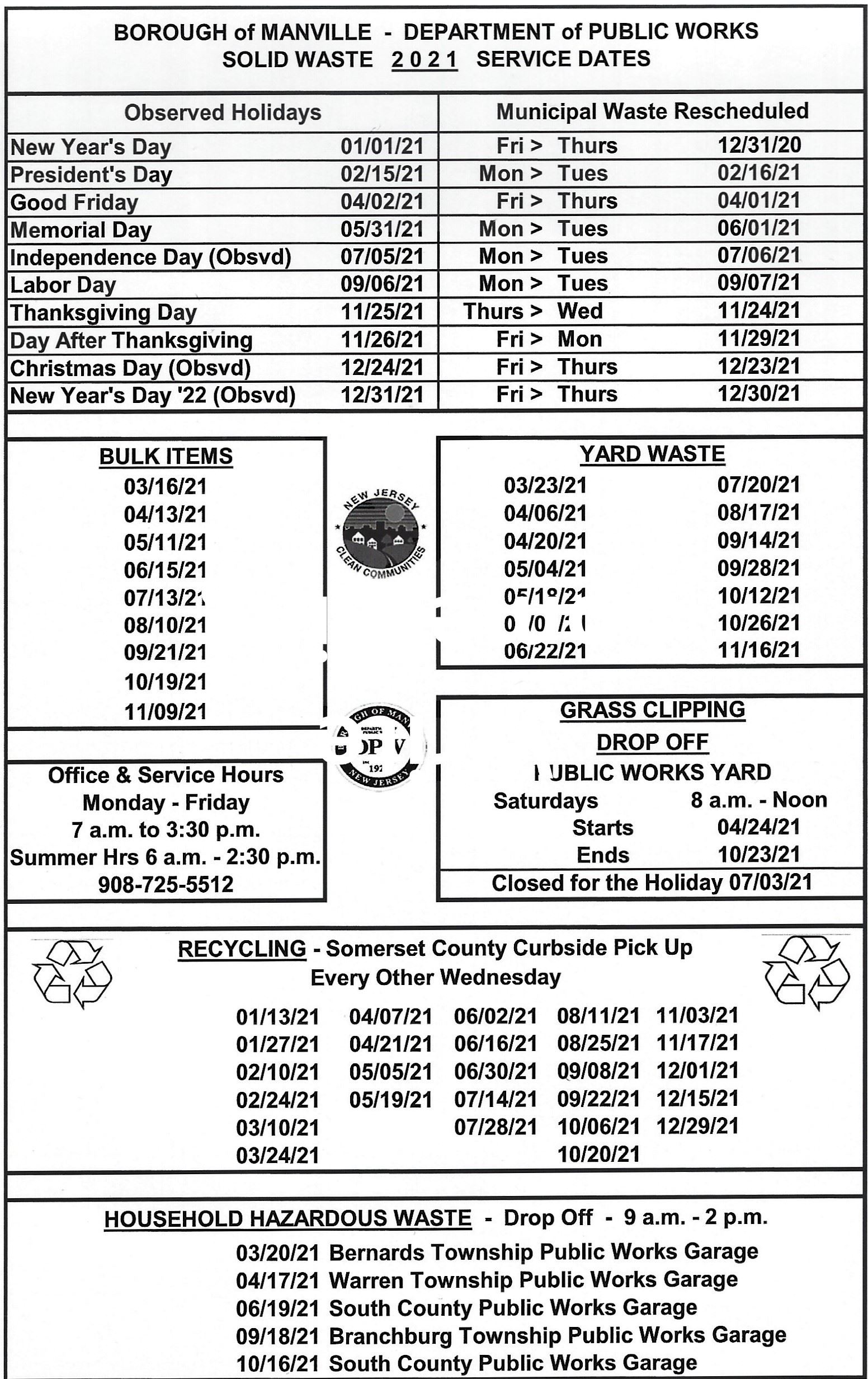 2021 Municipal Waste Information Magnet