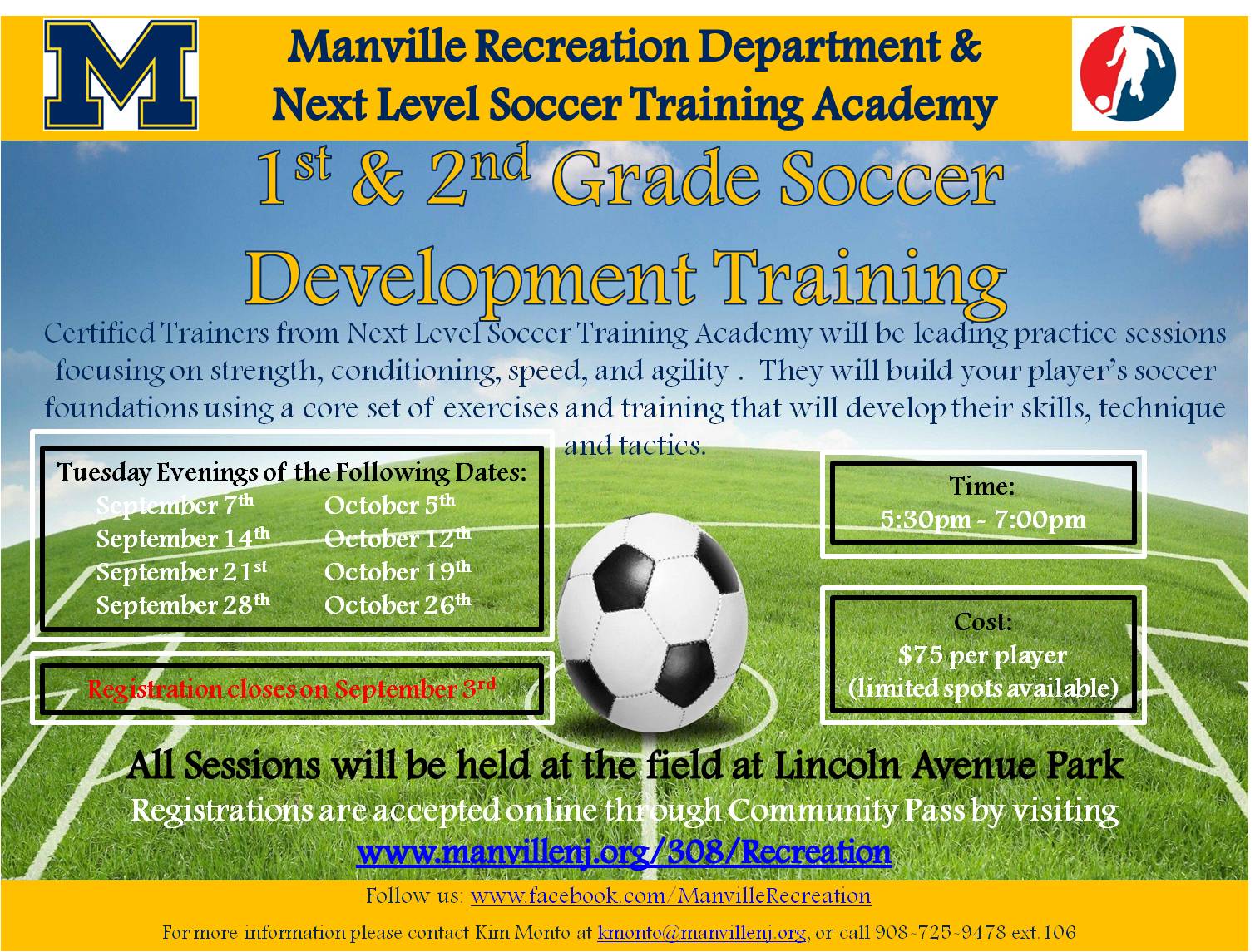 2021 Fall 1st and 2nd Soccer Program