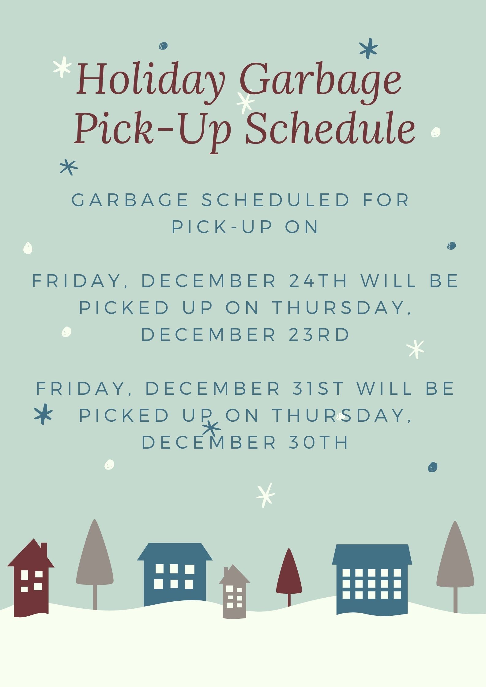 Illustrated Winter Town Holiday Poster (2)