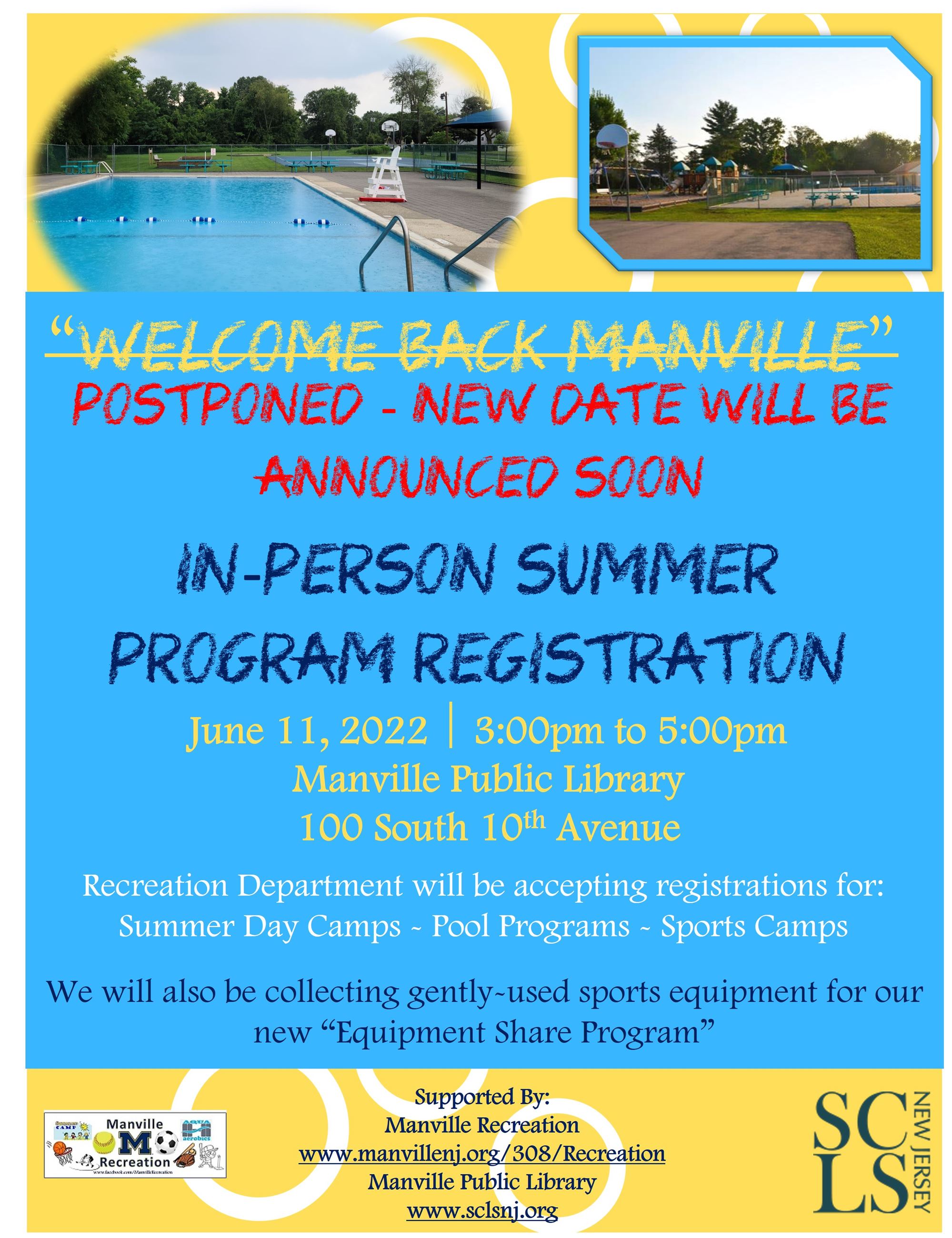 Welcome Back Manville - Postponed